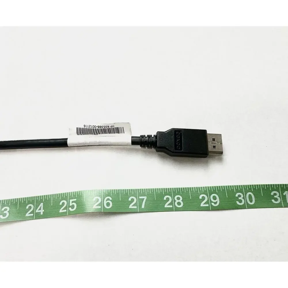 NEW Hewlett Packard Display Port Cable HP 835388-001 AWM COXOC 30V Black 2.5ft